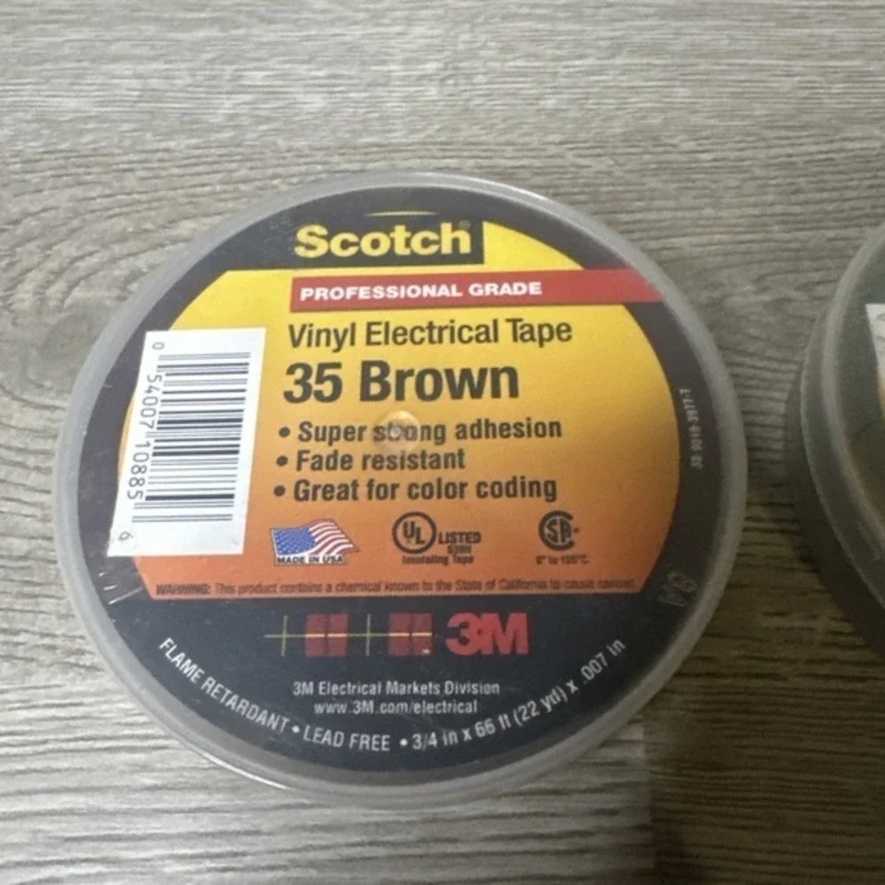 (3) NEW Rolls 3M‎ Scotch 35 Electrical Tape Lot Of 4- 3/4